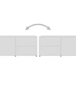 vidaXL TV Cabinet White 80x34x36 cm Chipboard