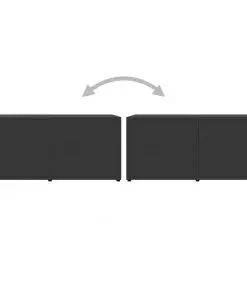 vidaXL TV Cabinet Grey 80x34x36 cm Chipboard