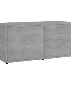 vidaXL TV Cabinet Concrete Grey 80x34x36 cm Chipboard