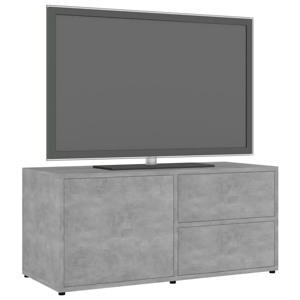 vidaXL TV Cabinet Concrete Grey 80x34x36 cm Chipboard