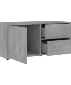 vidaXL TV Cabinet Concrete Grey 80x34x36 cm Chipboard
