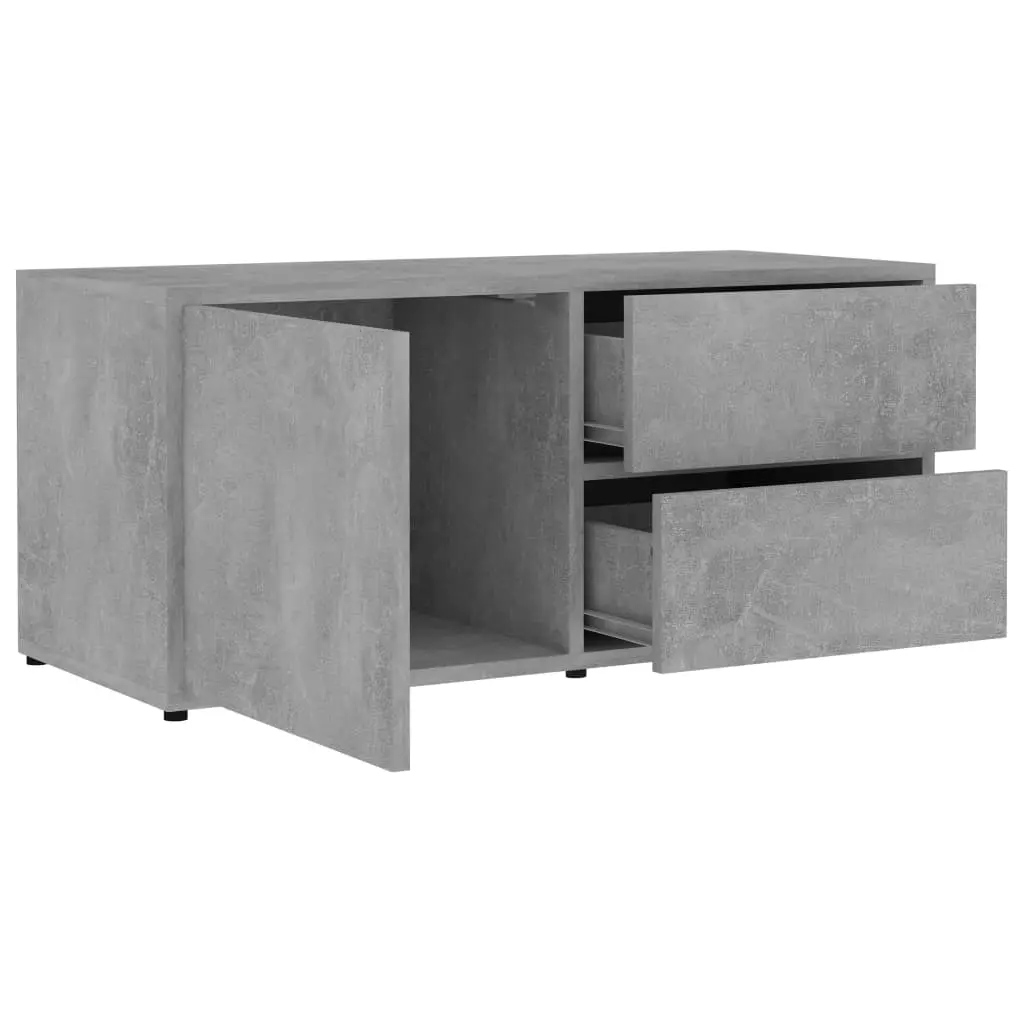 vidaXL TV Cabinet Concrete Grey 80x34x36 cm Chipboard