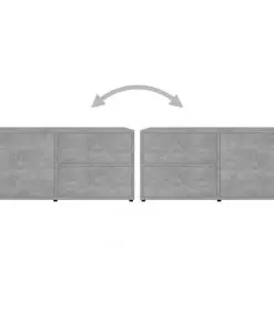 vidaXL TV Cabinet Concrete Grey 80x34x36 cm Chipboard