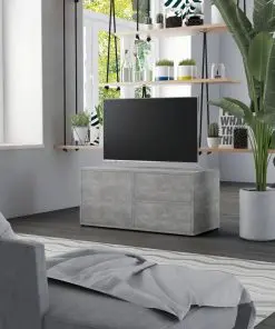 vidaXL TV Cabinet Concrete Grey 80x34x36 cm Chipboard
