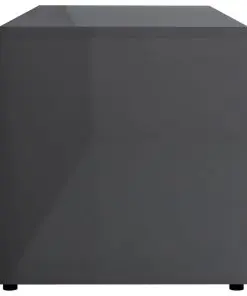 vidaXL TV Cabinet High Gloss Grey 80x34x36 cm Chipboard