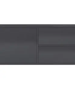 vidaXL TV Cabinet High Gloss Grey 80x34x36 cm Chipboard