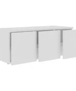 vidaXL TV Cabinet White 80x34x30 cm Chipboard