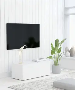 vidaXL TV Cabinet White 80x34x30 cm Chipboard
