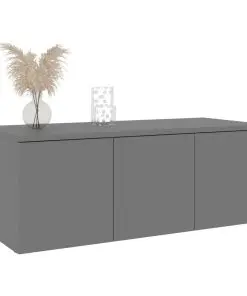 vidaXL TV Cabinet Grey 80x34x30 cm Chipboard