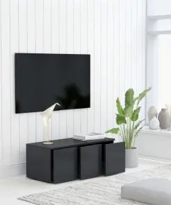 vidaXL TV Cabinet Grey 80x34x30 cm Chipboard