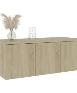 vidaXL TV Cabinet Sonoma Oak 80x34x30 cm Chipboard