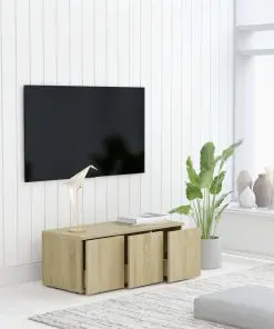 vidaXL TV Cabinet Sonoma Oak 80x34x30 cm Chipboard