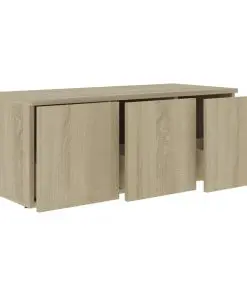 vidaXL TV Cabinet Sonoma Oak 80x34x30 cm Chipboard