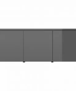 vidaXL TV Cabinet High Gloss Grey 80x34x30 cm Chipboard