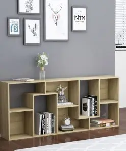 vidaXL Book Cabinet Sonoma Oak 67x24x161 cm Chipboard