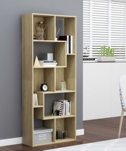 vidaXL Book Cabinet Sonoma Oak 67x24x161 cm Chipboard