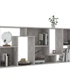 vidaXL Book Cabinet Concrete Grey 67x24x161 cm Chipboard