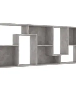 vidaXL Book Cabinet Concrete Grey 67x24x161 cm Chipboard