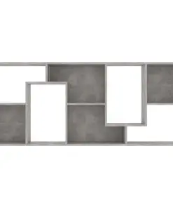 vidaXL Book Cabinet Concrete Grey 67x24x161 cm Chipboard