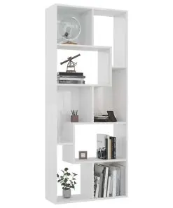 vidaXL Book Cabinet High Gloss White 67x24x161 cm Chipboard