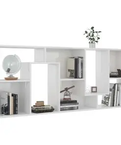vidaXL Book Cabinet High Gloss White 67x24x161 cm Chipboard