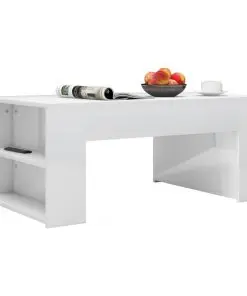 vidaXL Coffee Table High Gloss White 100x60x42 cm Chipboard