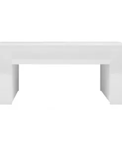 vidaXL Coffee Table High Gloss White 100x60x42 cm Chipboard