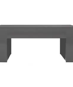 vidaXL Coffee Table High Gloss Grey 100x60x42 cm Chipboard