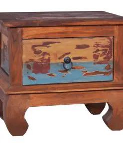 vidaXL Bedside Cabinet 45x35x40 cm Reclaimed Teak Wood