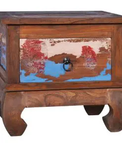 vidaXL Bedside Cabinet 45x35x40 cm Reclaimed Teak Wood