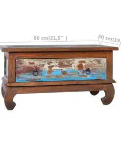 vidaXL Coffee Table 80x50x40 cm Reclaimed Teak Wood