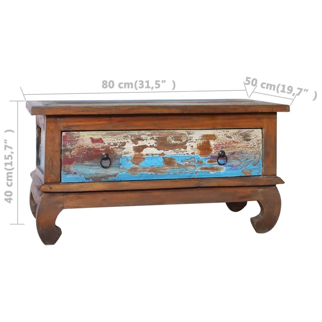 vidaXL Coffee Table 80x50x40 cm Reclaimed Teak Wood