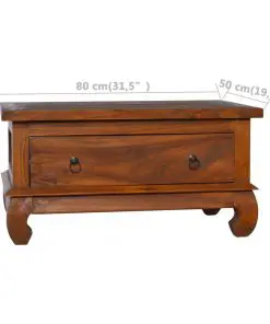 vidaXL Coffee Table 80x50x40 cm Solid Teak Wood