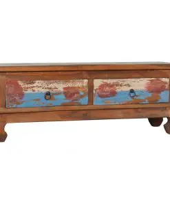 vidaXL TV Cabinet 110x35x40 cm Reclaimed Teak Wood