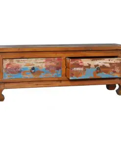 vidaXL TV Cabinet 110x35x40 cm Reclaimed Teak Wood