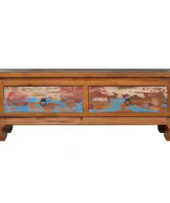vidaXL TV Cabinet 110x35x40 cm Reclaimed Teak Wood