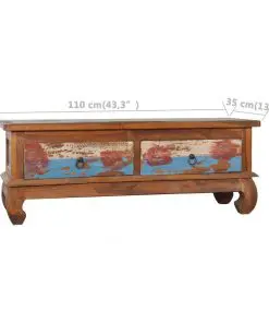 vidaXL TV Cabinet 110x35x40 cm Reclaimed Teak Wood
