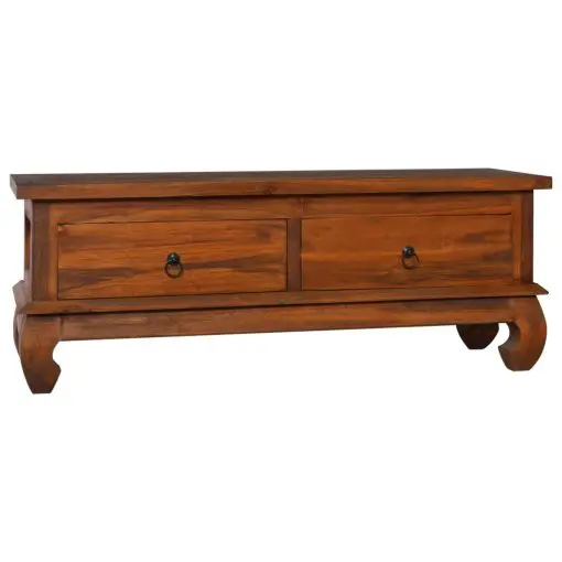 vidaXL TV Cabinet 110x35x40 cm Solid Teak Wood