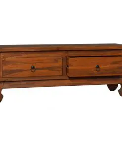 vidaXL TV Cabinet 110x35x40 cm Solid Teak Wood