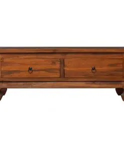 vidaXL TV Cabinet 110x35x40 cm Solid Teak Wood