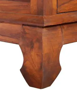 vidaXL TV Cabinet 110x35x40 cm Solid Teak Wood