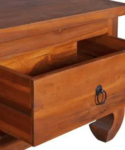 vidaXL TV Cabinet 110x35x40 cm Solid Teak Wood