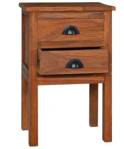 vidaXL Bedside Cabinet 40x35x60 cm Solid Teak Wood