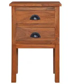 vidaXL Bedside Cabinet 40x35x60 cm Solid Teak Wood