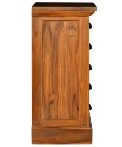 vidaXL 5-Drawer Cabinet 35x30x60 cm Solid Teak Wood