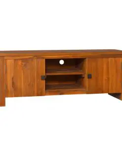 vidaXL TV Cabinet 110x30x40 cm Solid Teak Wood