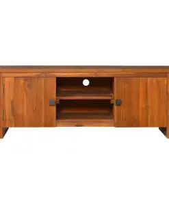 vidaXL TV Cabinet 110x30x40 cm Solid Teak Wood