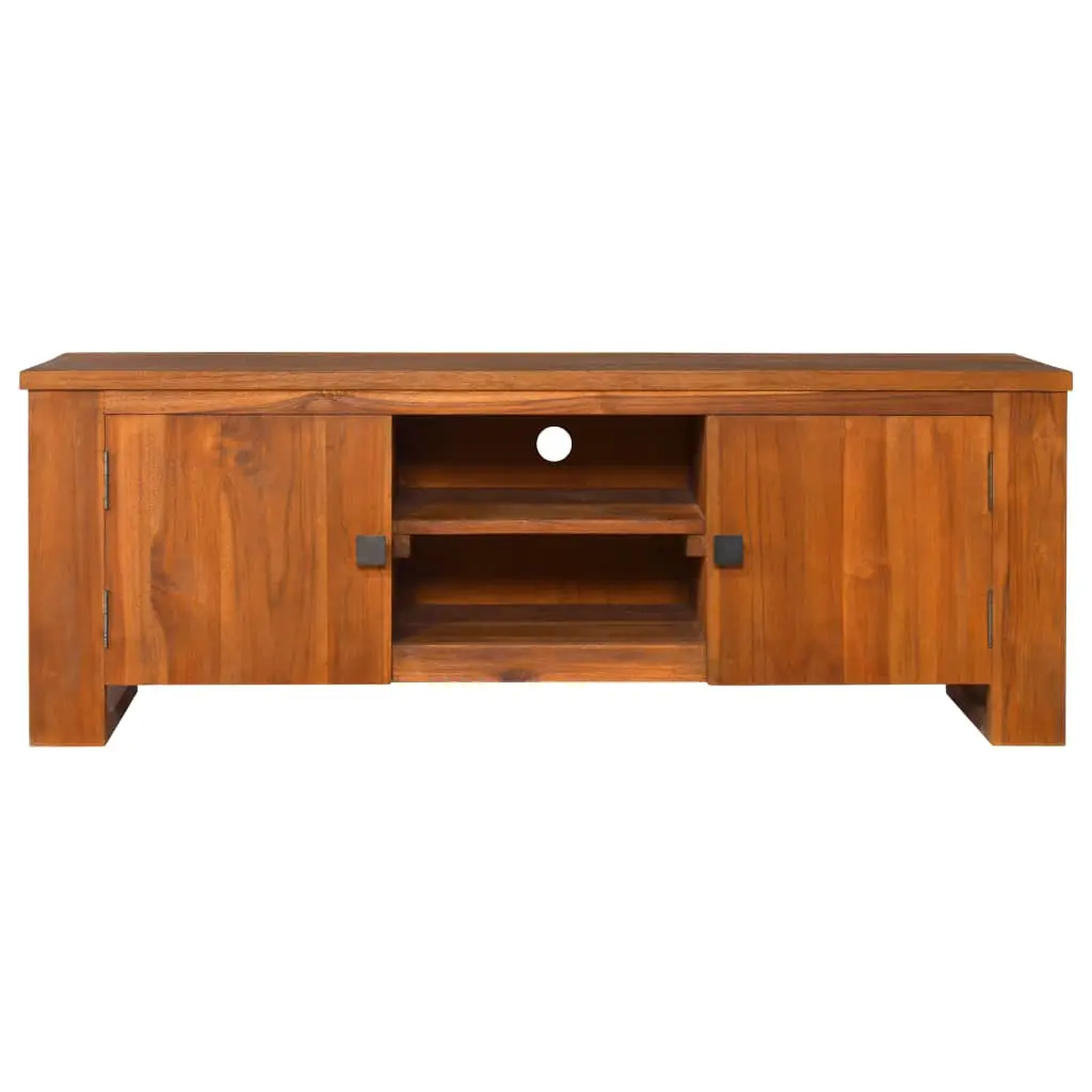 vidaXL TV Cabinet 110x30x40 cm Solid Teak Wood
