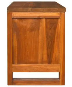 vidaXL TV Cabinet 110x30x40 cm Solid Teak Wood