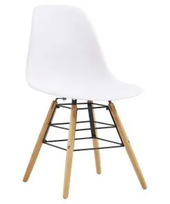 vidaXL 5 Piece Dining Set Plastic White